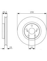 BOSCH 0 986 479 S22 Тормозной диск передний