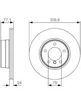 BOSCH 0 986 479 S29 Тормозной диск передний