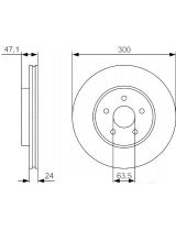 BOSCH 0 986 479 S48 Тормозной диск передний