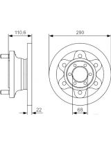 BOSCH 0 986 479 S95 Тормозной диск передний