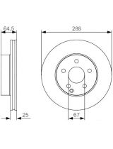 BOSCH 0 986 479 S83 Тормозной диск передний