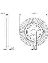 BOSCH 0 986 479 T02 Тормозной диск передний