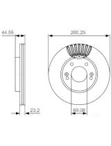 BOSCH 0 986 479 A12 Тормозной диск передний