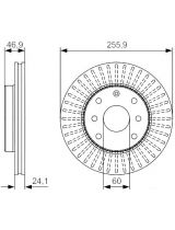 BOSCH 0 986 479 R70 Тормозной диск передний