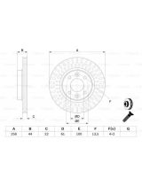 BOSCH 0 986 479 A86 Тормозной диск передний