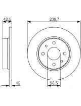 BOSCH 0 986 479 R61 Тормозной диск передний