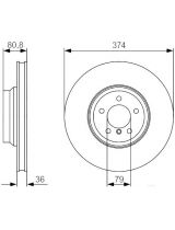 BOSCH 0 986 479 R35 Тормозной диск передний