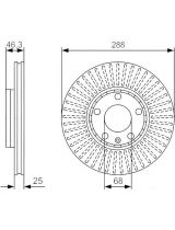 BOSCH 0 986 479 R82 Тормозной диск передний