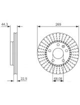 BOSCH 0 986 479 779 Тормозной диск передний