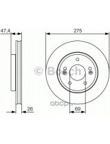 BOSCH 0 986 479 R26 Тормозной диск передний