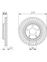 BOSCH 0 986 479 916 Тормозной диск передний