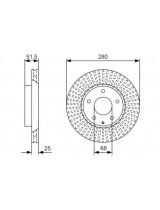 BOSCH 0 986 479 C36 Тормозной диск передний