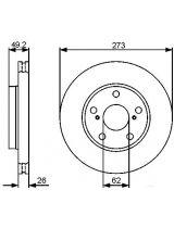 BOSCH 0 986 479 425 Тормозной диск передний