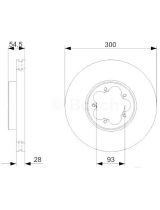 BOSCH 0 986 479 307 Тормозной диск передний