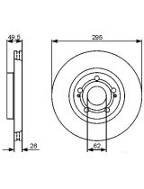 BOSCH 0 986 479 454 Тормозной диск передний
