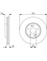 BOSCH 0 986 479 536 Тормозной диск передний