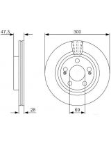 BOSCH 0 986 479 537 Тормозной диск передний