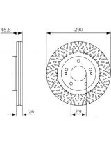 BOSCH 0 986 479 527 Тормозной диск передний