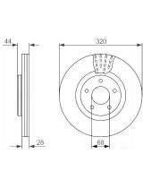 BOSCH 0 986 479 679 Тормозной диск передний