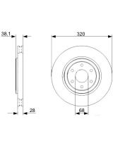 BOSCH 0 986 479 357 Тормозной диск передний