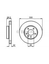 BOSCH 0 986 479 250 Тормозной диск передний