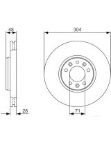 BOSCH 0 986 479 380 Тормозной диск передний