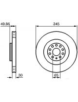 BOSCH 0 986 479 204 Тормозной диск передний