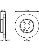 BOSCH 0 986 479 248 Тормозной диск передний