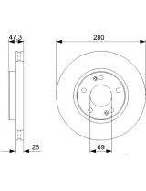 BOSCH 0 986 479 368 Тормозной диск передний