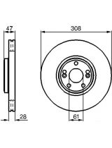 BOSCH 0 986 479 199 Тормозной диск передний