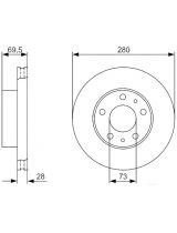 BOSCH 0 986 479 313 Тормозной диск передний