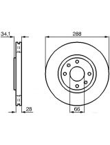 BOSCH 0 986 478 980 Тормозной диск передний