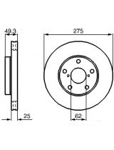 BOSCH 0 986 479 111 Тормозной диск передний