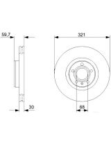 BOSCH 0 986 479 300 Тормозной диск передний