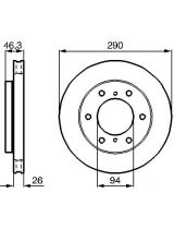 BOSCH 0 986 478 990 Тормозной диск передний