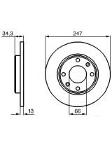 BOSCH 0 986 478 887 Тормозной диск передний