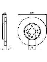 BOSCH 0 986 478 883 Тормозной диск передний