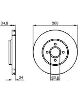 BOSCH 0 986 479 048 Тормозной диск передний