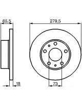 BOSCH 0 986 478 843 Тормозной диск передний
