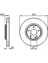 BOSCH 0 986 478 625 Тормозной диск передний