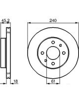 BOSCH 0 986 478 533 Тормозной диск передний