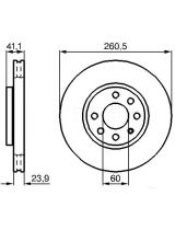 BOSCH 0 986 478 730 Тормозной диск передний
