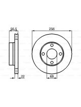 BOSCH 0 986 478 550 Тормозной диск передний