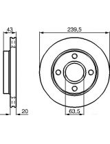 BOSCH 0 986 478 502 Тормозной диск передний