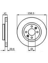 BOSCH 0 986 478 124 Тормозной диск передний
