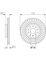 BOSCH 0 986 479 932 Тормозной диск передний