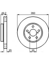 BOSCH 0 986 478 451 Тормозной диск передний