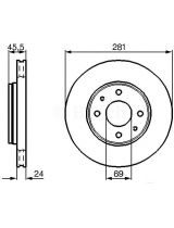 BOSCH 0 986 478 493 Тормозной диск передний