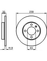 BOSCH 0 986 478 011 Тормозной диск передний