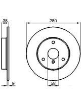 BOSCH 0 986 478 479 Тормозной диск передний